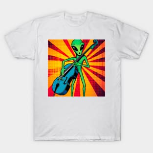 Surreal alien stand up bassist from another dimension T-Shirt